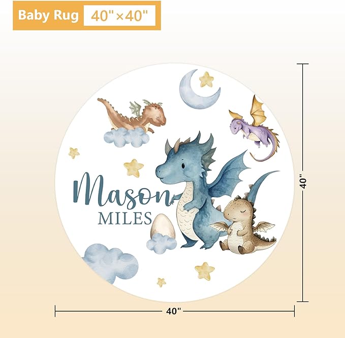 Custom Baby Crib Bedding Set, 5 Pcs Personalized Name Baby Crib Sets for Infant Toddler, Blue Dinosaur Nursery Bedding Set for Baby Boy, Double Layer Baby Bedding Sets Customized Gifts-CubbioJoy