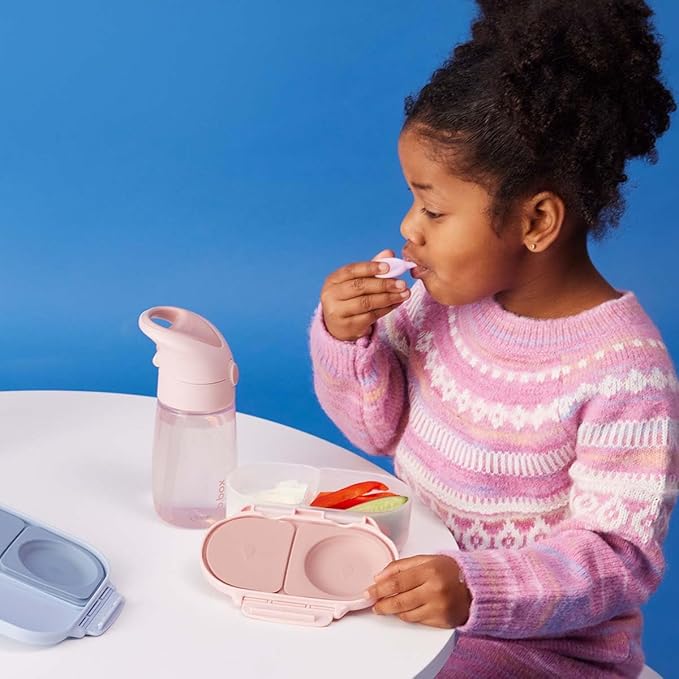 b.box Snack Containers for Kids, Toddler Snack Box Container, Reusable Small Bento Box for Lunch, School & Travel, Leak Proof, BPA free, Dishwasher Safe, Ages 4 months+ (Blush Crush, 12oz capacity)-CubbioJoy