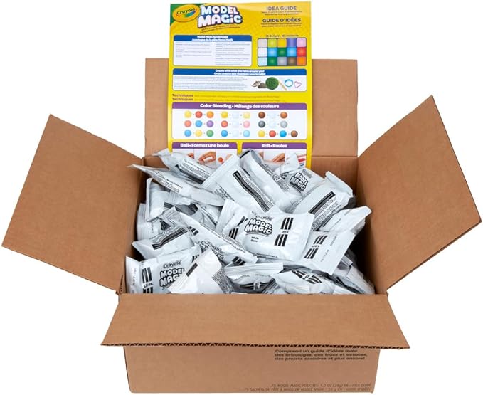 Crayola Model Magic - White (75ct), 1oz Modeling Clay Alternative, Molding Air Dry Clay for Kids, Bulk Art Supplies, Must Have Teacher Classroom Essentials-CubbioJoy