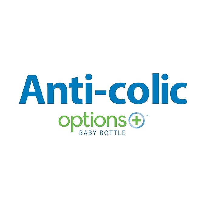 Dr. Brown’s Natural Flow® Anti-Colic Options+™ Narrow Baby Bottles 4 oz/120 mL, with Level 1 Slow Flow Nipple, 3 Pack, 0m+ Blue-CubbioJoy