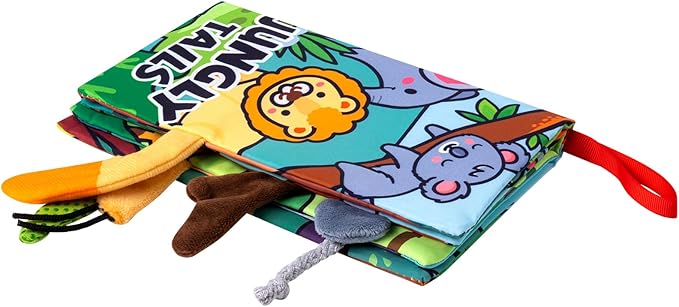 Baby Books 0-6 Months, 2PCS Crinkle Books for Babies, Touch and Feel Sensory Books for Babies, Infant Toys 0-6 Months, Soft Fabric Toy Shower Gift, Baby Crinkle Book - 4 Page Blue-CubbioJoy