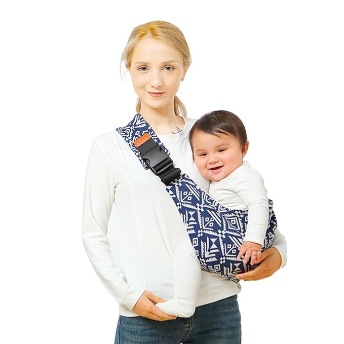 Baby Sling Carrier,Baby Sling,Toddler Carrier,Adjustable and Non-Slip Hip Seat Carriers Carrying 10-30 lbs(Blue Sailboat)-CubbioJoy