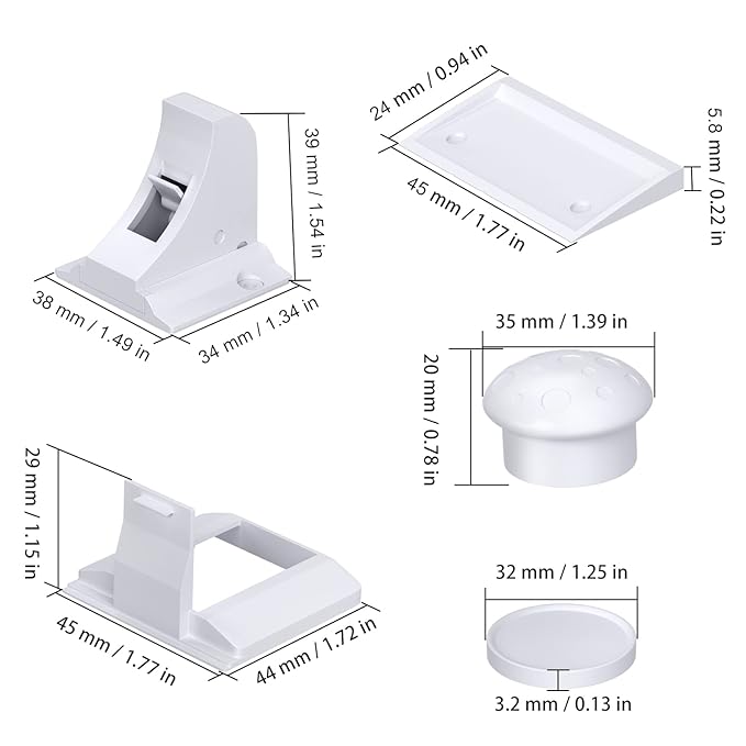 Child Safety Magnetic Cabinet Locks 4 Pack-AOSITE Baby Proofing Magnetic Drawer Locks for Kitchen with Adhesive No Drilling or Screws Fixed, Baby Safety Cabinet Locks-CubbioJoy