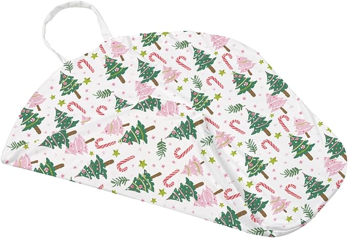 Cartoon Winter Christmas Tree Stars Leaves Pattern Baby Lounger Cover, Unisex Removable Infant Newborn Snug Fit Floorseat Sleeping Lounger Slipcover for Boys Girls Lounger Pillow, Cover Only-24*26-CubbioJoy