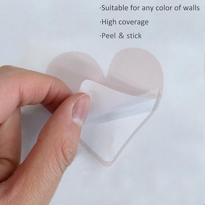 Boho Wall Decal for Girls Bedroom 72 PCS, Boho Heart Wall Stickers Peel and Stick for Nursery Kids Room Décor, Removable Wall Decals Vinyl Murals DIY Cute Decorations (12 Sheets)-CubbioJoy