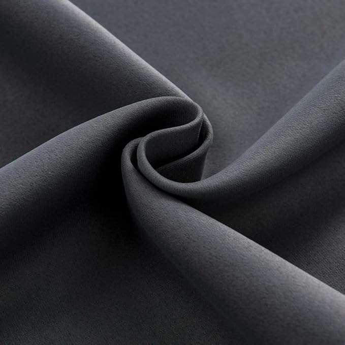 Joydeco Custom Blackout Curtains for Bedroom, 1 Panel Room Darkening Curtains & Drapes for Living Room Window Rod Pocket Back Tab (Custom Size,Dark Grey)-CubbioJoy