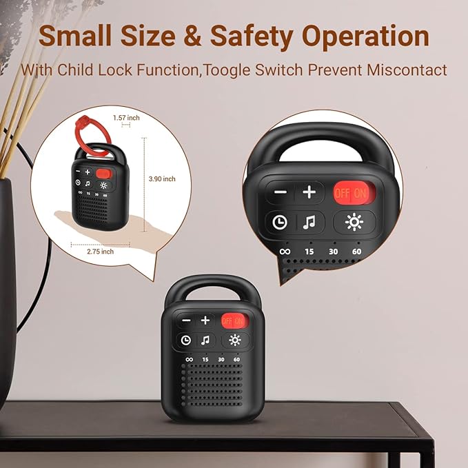 ColourNoise Portable Sound Machine White Noise Machine Rechargeable with 30 Soothing Sounds Adjustable Volume Night Light 4 Timer Functions Compact Suitable for Baby Kids Adults Sleep and Travel-CubbioJoy