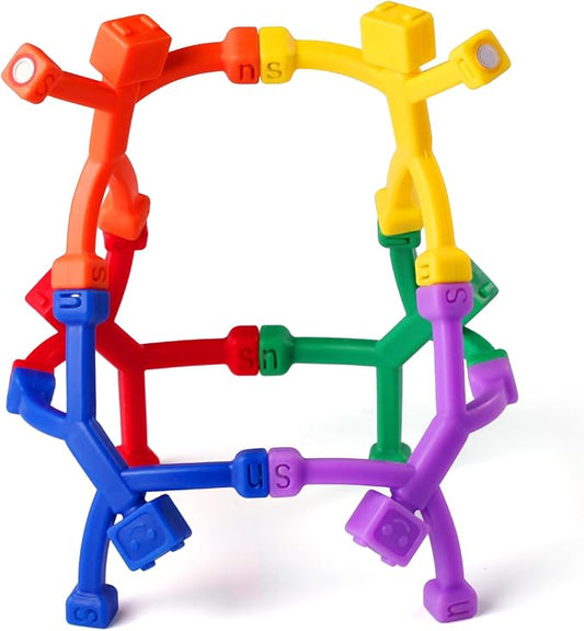 6 PCS Magnetic Travel Toys for Kids, Creative, Portable and Educational, Magnetic-People-Magnet-Men: Cute Robot & Funny Magnets, Small Fidget Toys for Classroom Prizes, Easter Egg Stuffers, Office-CubbioJoy