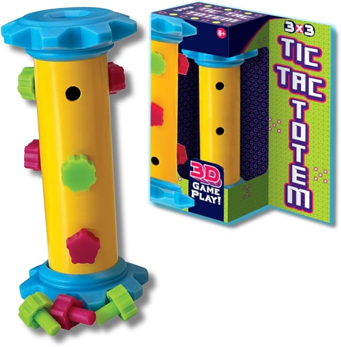 Challenge Your Mind with Tic Tac Totem: 3D Tic Tac Toe Travel Game & Brain Game for Strategy Enthusiasts, Ages 6+ (3x3)-CubbioJoy
