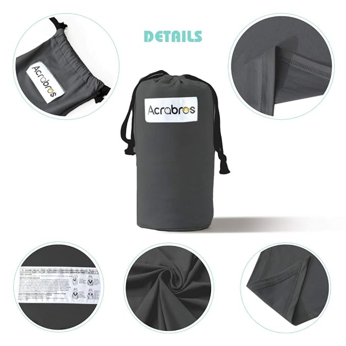 Acrabros Baby Wrap Carrier,Hands Free Baby Carrier Sling,Lightweight,Breathable,Softness,Perfect for Newborn Infants and Babies Shower Gift,Charcoal Grey-CubbioJoy