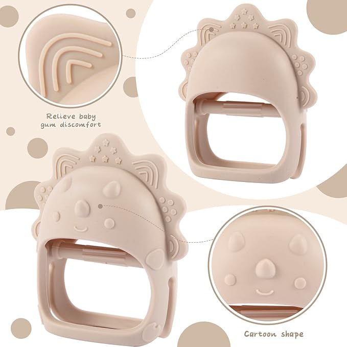 Baby Teething Toys, Teething Toys, Teethers for Babies 3-6 Months, Baby Chew Toys, BPA Free Teether Mitten with Soft Texture for Sensory Exploration and Itching Teething Relief-CubbioJoy