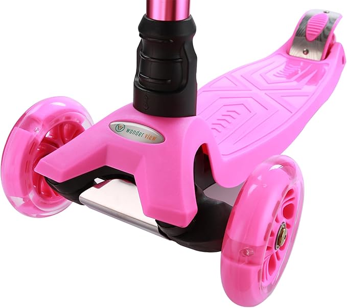 3 Wheel Scooter for Kids Ages 6-12,Kids Scooter with Light Up Wheels, Sturdy Deck Design, and 4 Height Adjustable Suitable for Kid Ages 3-12-CubbioJoy