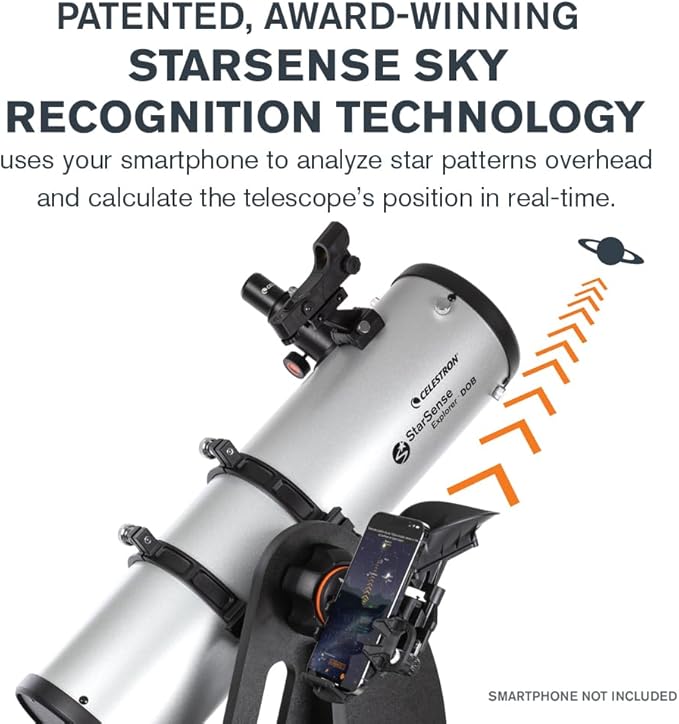 Celestron StarSense Explorer 130AZ App-Enabled Telescope – 130mm Tabletop Dobsonian with Smartphone Dock & StarSense App – iPhone & Android Compatible – Easy-to-Use for Beginners-CubbioJoy
