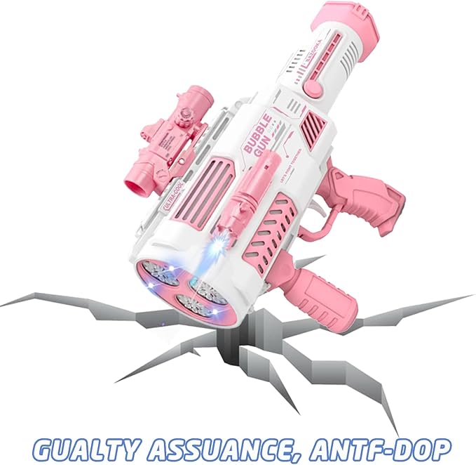 Automatic Gatling Bubble Gun,Big Size 7.5"x16.7",That Produces Thousands of Bubbles per Minute, Suitable for Children and Adults and Perfect for Summer Indoor and Outdoor Parties-CubbioJoy
