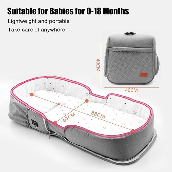 Baby Lounger - Baby Lounger Pillow for Newborn, 0-18 Months, Foldable Infant Lounger Soft Breathable for Home and Travel-CubbioJoy