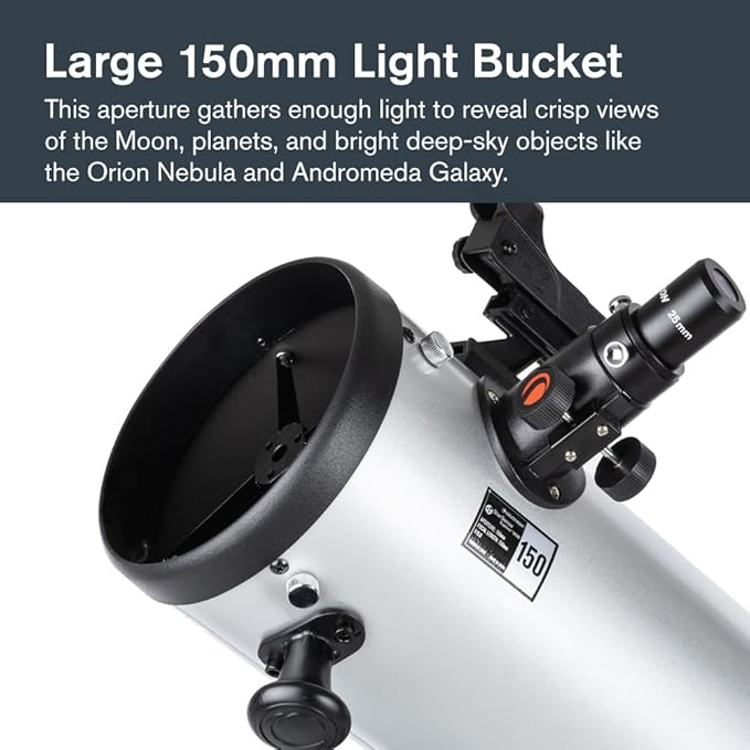 Celestron StarSense Explorer 150AZ App-Enabled Telescope – 150mm Tabletop Dobsonian with Smartphone Dock & StarSense App – iPhone & Android Compatible – Easy-to-Use for Beginners-CubbioJoy