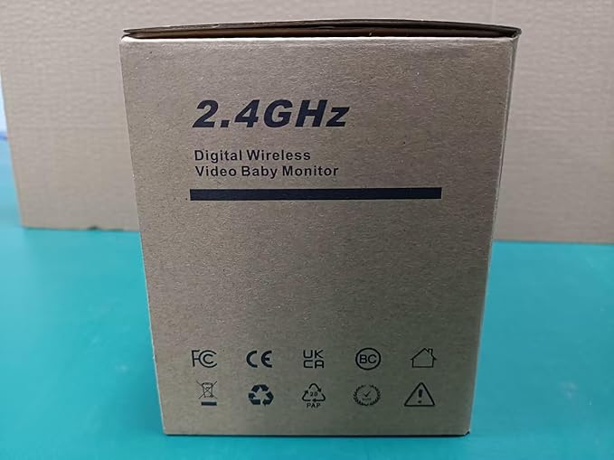 Baby Monitor with 30-Hour Battery, 5" Large Split-Screen Video Baby Monitor with Camera and Audio, 3500mAh Battery, Remote Pan/Tilt/Zoom Camera, Two-Way Talk, Night Vision, Lullabies, No WiFi-CubbioJoy