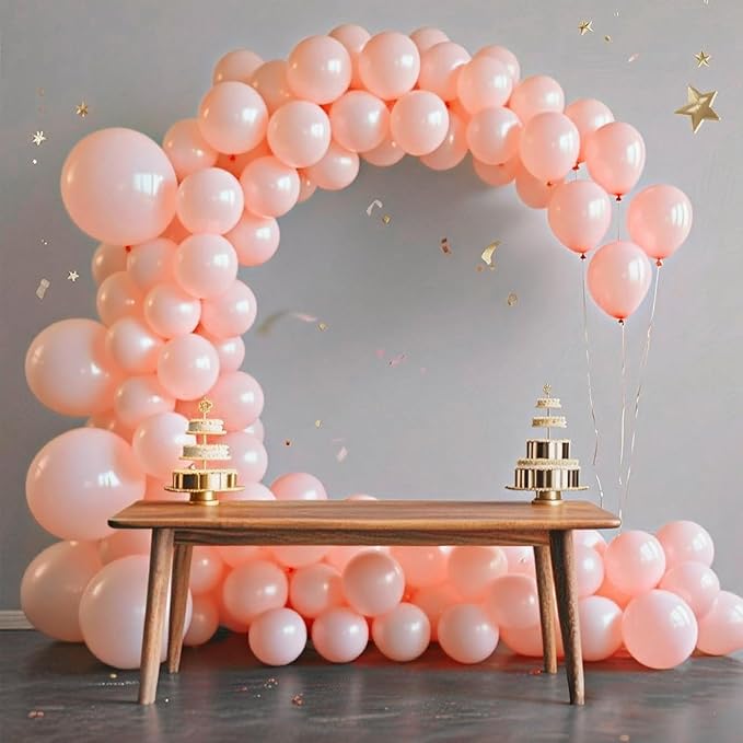 140pcs Pastel Pink Round Balloons Different Sizes 18 12 10 5 Inch Latex Balloons for Arch Decoration Party Balloon Kit for Graduation Birthday Party Wedding Balloon Baby Shower Decoration-CubbioJoy