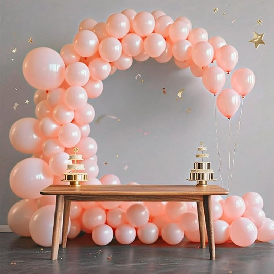 140pcs Pastel Pink Round Balloons Different Sizes 18 12 10 5 Inch Latex Balloons for Arch Decoration Party Balloon Kit for Graduation Birthday Party Wedding Balloon Baby Shower Decoration-CubbioJoy