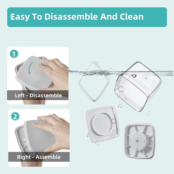 Ankou Airtight Container Set - (380ml 4 Pcs) Stackable One Button Openning Food Containers for Snacks Candy Salt Herbs Spices BPA-Free Tranparent (0.32 QT * 4)-CubbioJoy