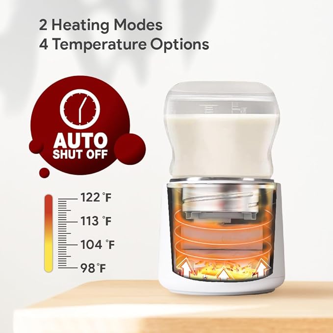 DrBash Portable Bottle Warmer for Travel, Leak-Proof Travel Baby Bottle Warmer with Fast Heating for Breastmilk, Safety Material Baby Bottle Warmer for Dr. Brown, Medela, Tommee Tippee, ComoTomo,-CubbioJoy