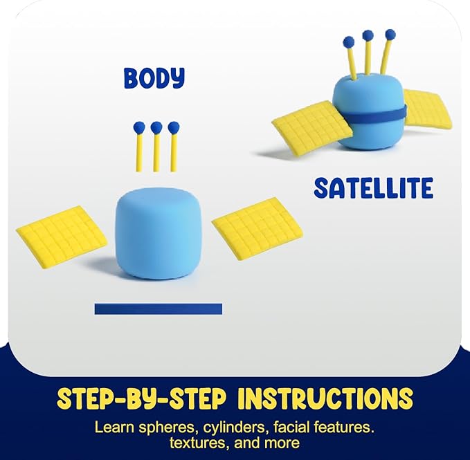 Air Dry Clay Kits - Modeling Clay for Kids, Ultra Light & Soft, Safe & Non-Toxic, DIY Airdryclay Kit with Sculpting Tools and Tutorials, Creatible Art Crafts Toys Gifts for Boys Girls-CubbioJoy