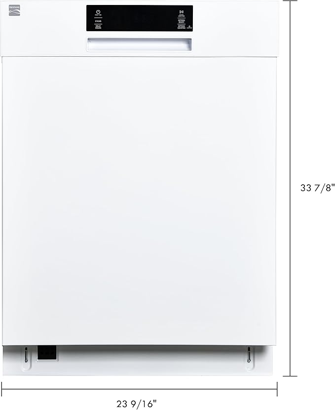 Kenmore 24" Built-in Stainless Steel Tub Dishwasher EasyFlex 3rd, SmartWash, UltraWash Plus, TurboDry, and MoreSpace Adjustable Rack, Energy Star Certified, White-CubbioJoy