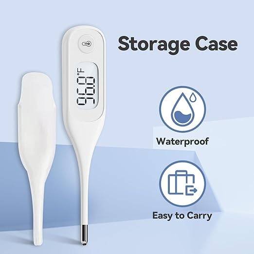 Berrcom Digital Thermometer for Adults and Kids, Medical Thermometer for Fever 10 Second Reading Armpit Thermometers with Fever Alarm-CubbioJoy