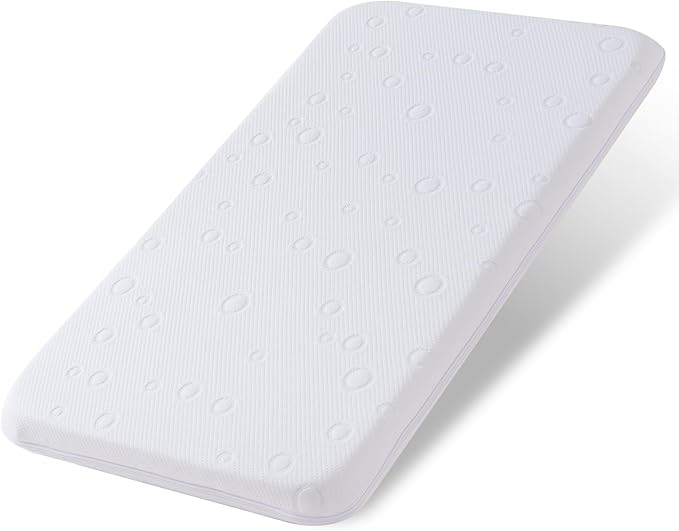 Baby Bassinet Mattress Pad, 33" x 20" x 2" Dual Sided Gel Memory Foam Mattress with Breathable Removable Soft Cover Fit for Mika Micky/KoolerThings/Baby Delight Bassinet-CubbioJoy