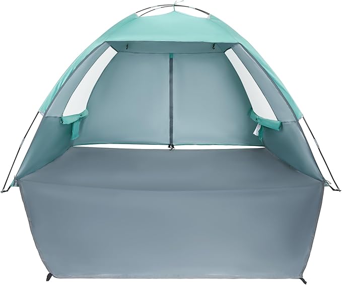 CAMEL CROWN Beach Tent UPF 50+ Sun Shelter for 2/3/5/6 Person, Lightweight Portable Sun Shade with Sand Anchor, Family Beach Day & Outdoor Adventures-CubbioJoy