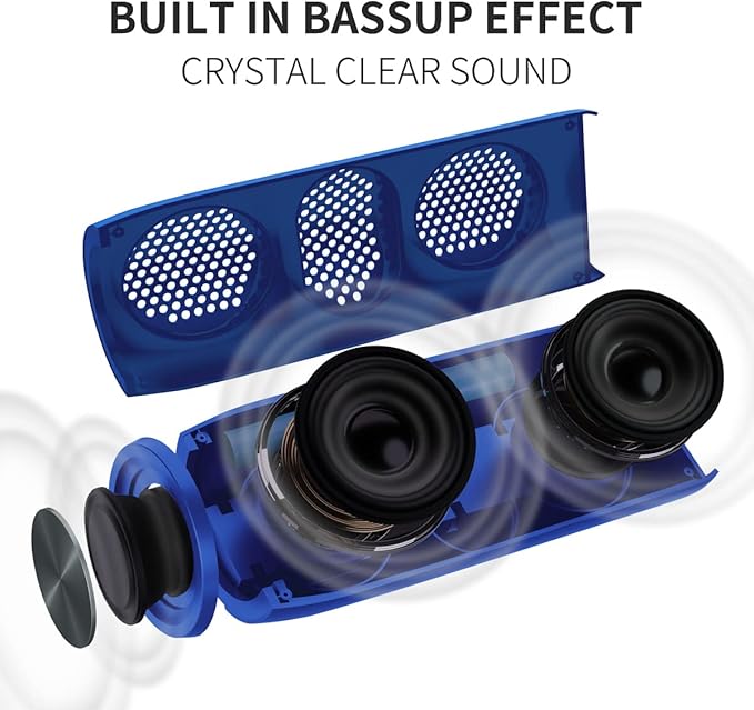 Bluetooth Speaker,MusiBaby M88 Speakers,Dual Pairing, Bluetooth 5.3,Loud Stereo Sound,Booming Bass,30H Playtime for Home& Outdoor Party,Beach,Portable Speaker,Gifts(Blue)-CubbioJoy