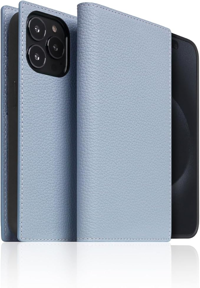 D8 Full Grain Leather Wallet Case for iPhone 15 Pro - [2-in-1] Handcrafted Detachable Diary Style with Magnetic MagSafe Back Cover, Gift Box Included (Powder Blue)-CubbioJoy