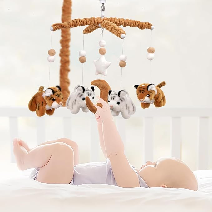Baby Crib Mobile- Tiger Crib Mobile for Boys Girls Essential Gift for Infant Bedroom Hanging Decor-CubbioJoy