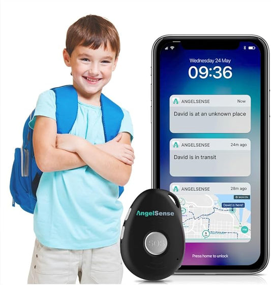 AngelSense Personal GPS Tracker for Kids, Teen, Autism, Special Needs, Elderly, Dementia - 2-Way Auto-Answer Speakerphone & SOS Button - School Bus Tracking - Subscription Required-CubbioJoy