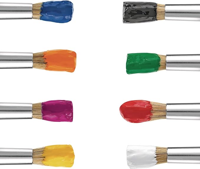 Colorations Paraben-Free Simply Washable Tempera Paint, Rainbow Plus 8 Pack, Matte Finish, Classroom Supplies, Vibrant Colors, Non-Toxic, Washes Off Easily, School, Craft, Art Supply Set, Each 16oz-CubbioJoy