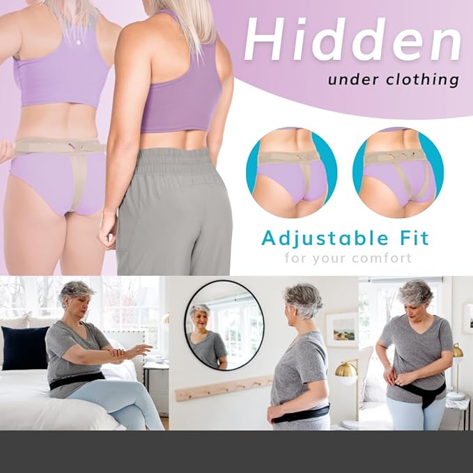 BraceAbility Pelvic Pro Prolapse Belt - Patented, Original Uterus Support Brace for Women Treating Dropped Bladder, Uterine Prolapse, Vulvar Varicosities, Postpartum, Symphysis Pubis Dysfunction (XL)-CubbioJoy