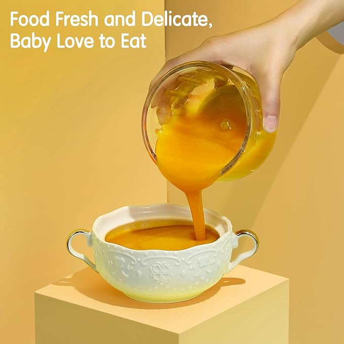 Baby Food Maker - Baby Food Processor for Baby Food, Fruit, Vegatable, Meat, Baby Food Puree Maker Make Fresh and Nutritious Meals for Your Little One, Mini, White, PY-892-CubbioJoy