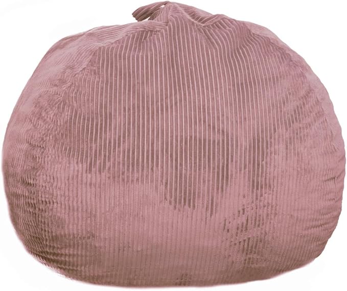 Bean Bag Chairs with Faux Rabbit Fur Cover, 4 ft Giant Memory Foam Bean Bag Chairs for Adults/Teens with Filling,Ultra Soft Faux Fur Fabric, Round Fluffy Sofa for Living Room Bedroom College Dorm-CubbioJoy