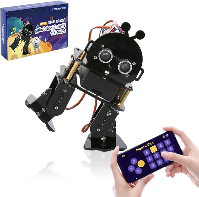 Biped Robot Kit STEM Toys Science Kit for Kids, Bionic Bipedal Robotics Programmable Coding Crafts Set for Arduino ESP32, Birthday Gift for Age 8-12 Boys Girls Teens-CubbioJoy