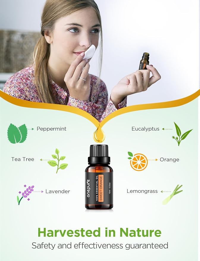 InnoGear Essential Oil Diffuser with Oils, 100ml Aromatherapy Diffuser with 6 Essential Oils Set, Aroma Cool Mist Humidifier Gift Set, Grey Wood Grain-CubbioJoy