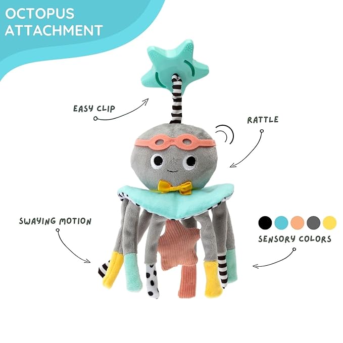 DINGLE DANGLE - Diaper Changing Distractor - Diaper Changing Helper Headband, Baby Mobile, & Sensory Rattle. Newborn Essentials Must Haves - Great Baby Registry or Shower Gift - Featured on Shark Tank-CubbioJoy