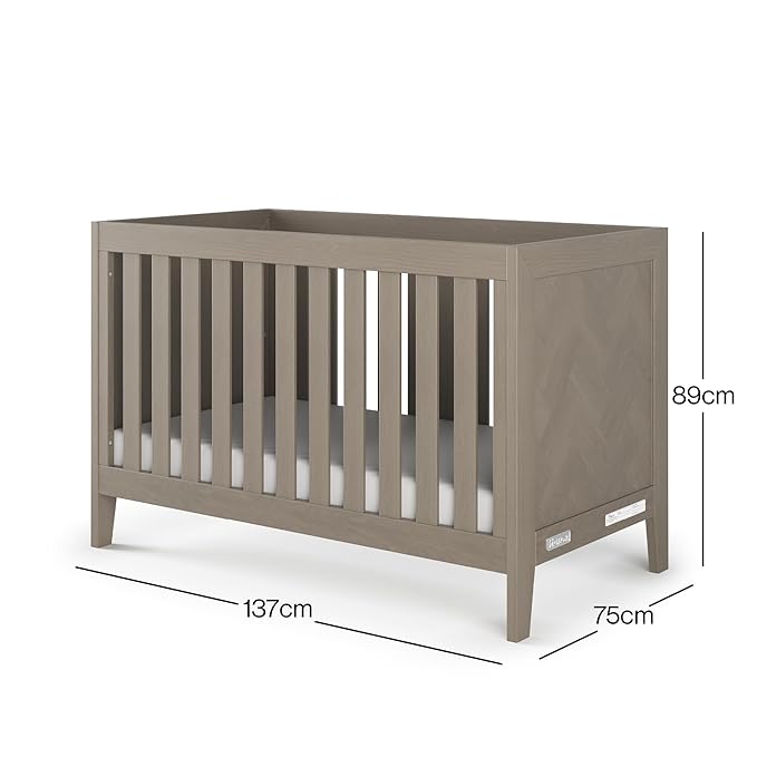 Child Craft Kieran 3 in 1 Convertible Crib, Baby Crib Converts to Day Bed, Toddler Bed, 3 Adjustable Mattress Positions, Non-Toxic, Baby Safe Finish (Crescent Gray)-CubbioJoy