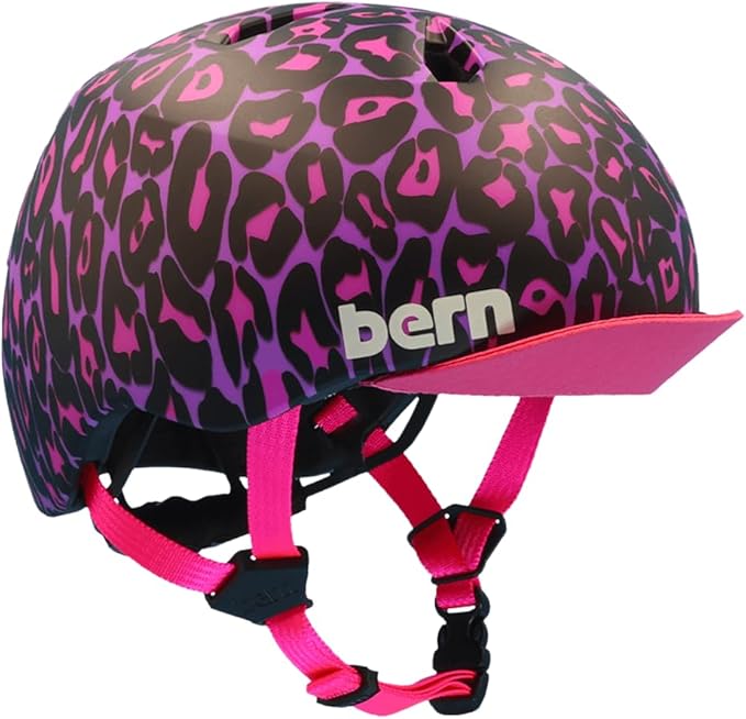 Bern Nino Bike Helmet for Kids, Ages 3-12, Flip Visor, Adjustable fit, Lightweight, CPSC Safety Certified-CubbioJoy