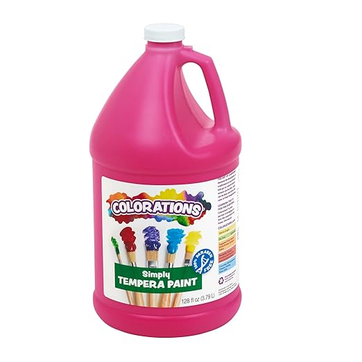 Colorations Paraben-Free Tempera Paint for Kids - 1 Gallon, Vibrant Magenta. Non-Toxic and Made in the USA, Classroom Must Haves, Bulk Arts and Crafts Supplies-CubbioJoy