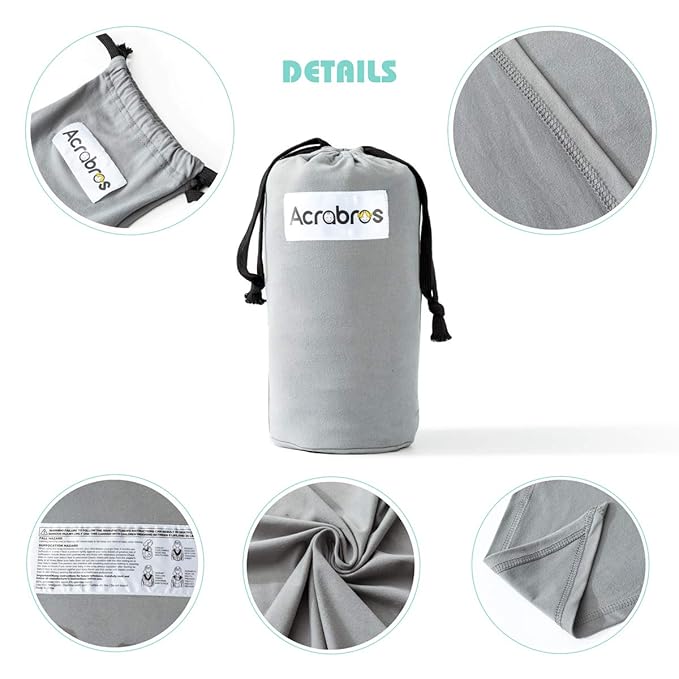 Acrabros Baby Wrap Carrier,Hands Free Baby Carrier Sling,Lightweight,Breathable,Softness,Perfect for Newborn Infants and Babies Shower Gift,Grey-CubbioJoy
