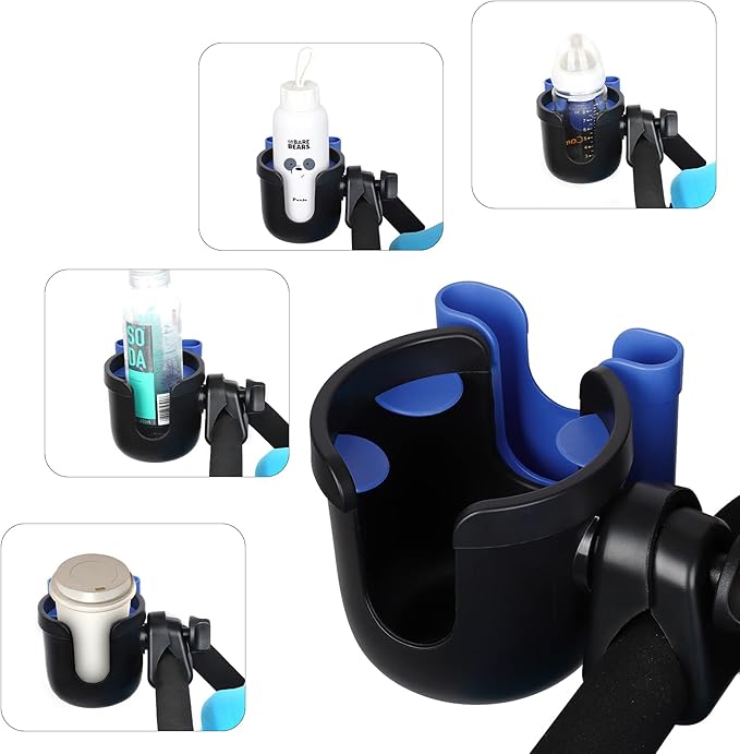 Accmor Stroller Cup Holder with Phone Holder, Bike Cup Holder, Universal Cup Holder for Uppababy Nuna Doona Strollers, 2-in-1 Cup Phone Holder for Stroller, Bike, Wheelchair, Walker, Scooter-CubbioJoy