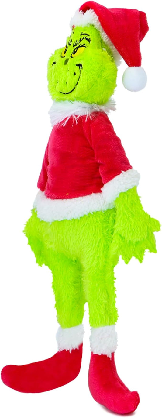 11.8-Inch Green Christmas Plush Toy, Mischievous Holiday Figure Who Loves Stealing Gifts, Perfect for Kids, Cute Christmas Decoration for Homes and Trees-CubbioJoy