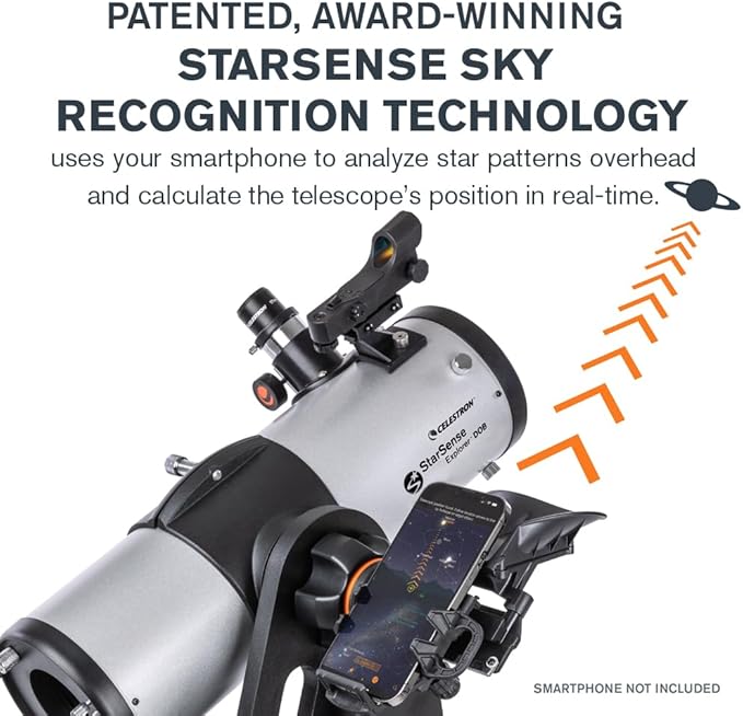 Celestron StarSense Explorer 114AZ App-Enabled Telescope – 114mm Tabletop Dobsonian with Smartphone Dock & StarSense App – iPhone & Android Compatible – Easy-to-Use for Beginners-CubbioJoy