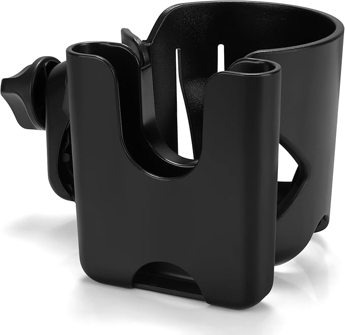 Accmor Universal Cup Holder, Stroller Cup Holder with Phone Holder, 360° Rotatable Large Caliber Designed Bottle Holder for Stroller, Bike, Wheelchair, Walker, Scooter-CubbioJoy