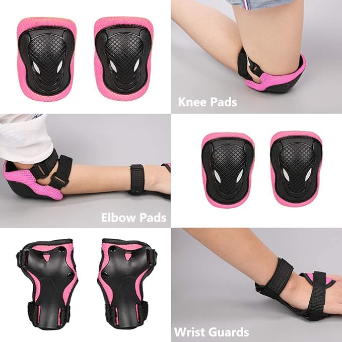 Adjustable Helmet for Ages 3-16 Kids Toddler Boys Girls Youth,Protective Gear with Elbow Knee Wrist Pads for Multi-Sports Skateboarding Bike Riding Scooter Inline skatings Longboard Roller Skate-CubbioJoy